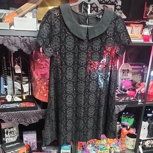 Banned Alternative Black Dress with Starry Design